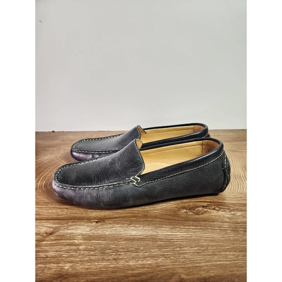 Bacco‎ Bucci Shoes Mens Size 8.5 D Devers Leather Slip On Loafers Black NEW NIB
